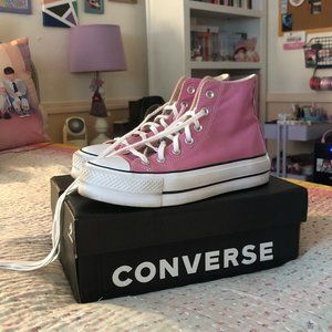Magic Flamingo Converse Pink Platform High Top Women 8